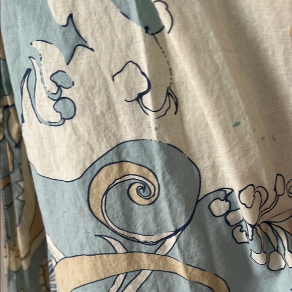 Elegant Blue and Cream Women's Dress - Picture 4 of 6